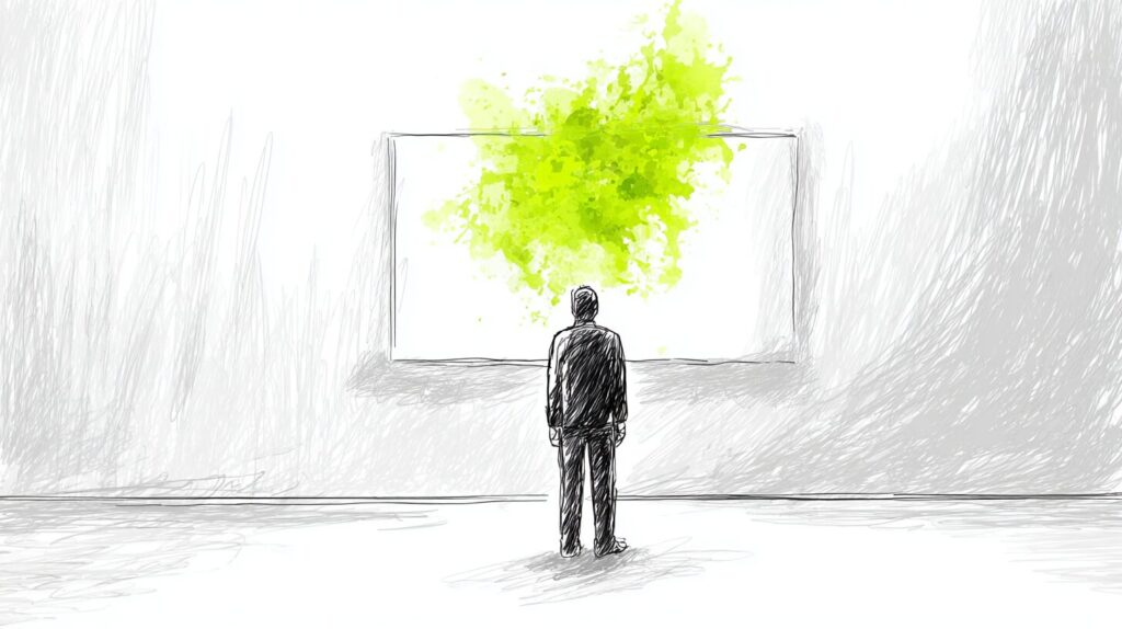 Looking at a painting